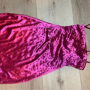 Pink dress with blue sequins. XS tight fitted.
